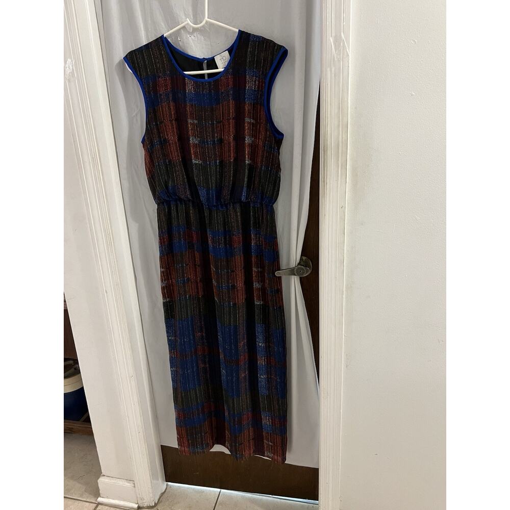 HD In Paris Size 6 Chiffon Boho Print Sleeveless Maxi Dress Women's